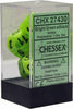 Chessex - Chessex: Vortex Bright Green/Black 7-Die Set