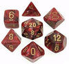 Chessex - Chessex: Vortex Burgandy/Gold 7-Die Set