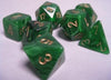 Chessex - Chessex: Vortex Green/Gold 7-Die Set