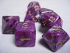 Chessex - Chessex: Vortex Purple/Gold 7-Die Set