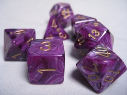 Chessex - Chessex: Vortex Purple/Gold 7-Die Set
