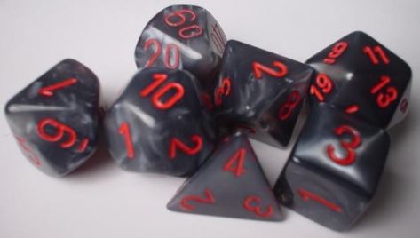 Chessex - Chessex: Velvet Black/Red 7-Die Set