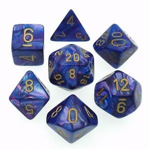 Chessex - Chessex: Lustrous Purple/Gold 7-Die Set