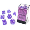 Chessex - Chessex Borealis Polyhedral Purple/White Luminary 7-Die Set