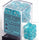 Chessex - Chessex: Cirrus Aqua/Silver 16Mm D6 Dice Block