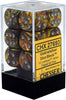 Chessex - Chessex: 12Ct Lustrous Gold/Silver 16Mm D6 Dice Set