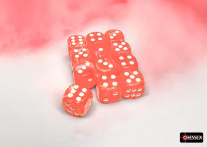 Chessex - Chessex Festive Dahlia/White 16Mm D6 Dice Cube