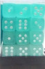 Chessex - Chessex: Frosted Teal/White 12Mm D6 Dice