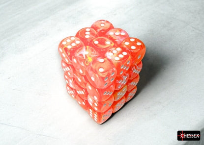 Chessex - Chessex Festive Dahlia/White 12Mm D6 Dice Cube