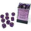Chessex - Chessex Borealis 12Mm D6 Royal Purple/Gold Luminary Dice Block (36 Dice)