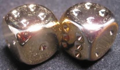 Chessex - Chessex: Gold Metallic D6 Dice (Pair)