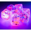 Chessex - Chessex Lab Dice 6 Nebula Black Light Special/White 7 Die Set With Bonus Die