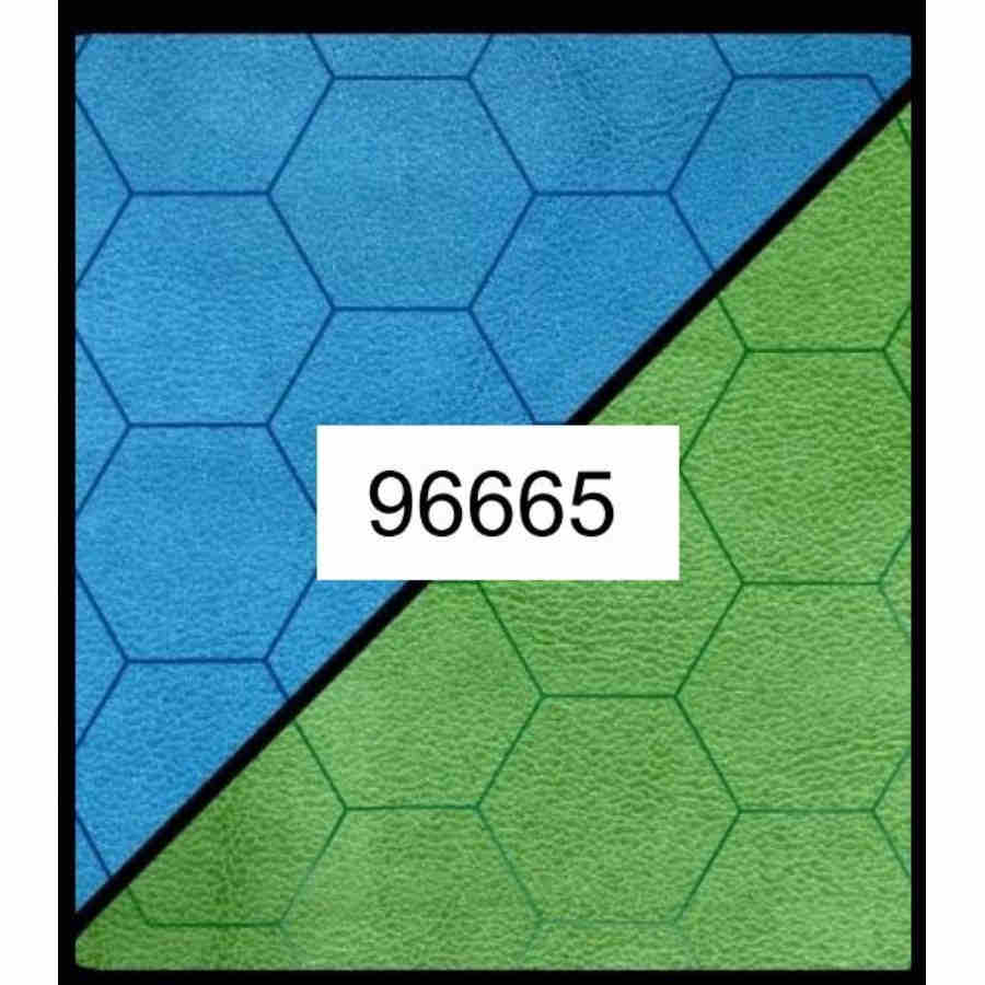 Chessex Mfg Co Llc -  Battlemat Reversible (1-Inch): Blue-Green Hexes (23.5 Inches X 26 Inches)