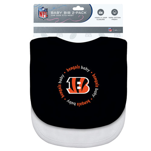 Cincinnati Bengals Baby Bib 2 Pack - Masterpieces Puzzle Company