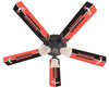 CINCINNATI CEILING FAN - 52'' RED/BLACK - CINFAN100-52