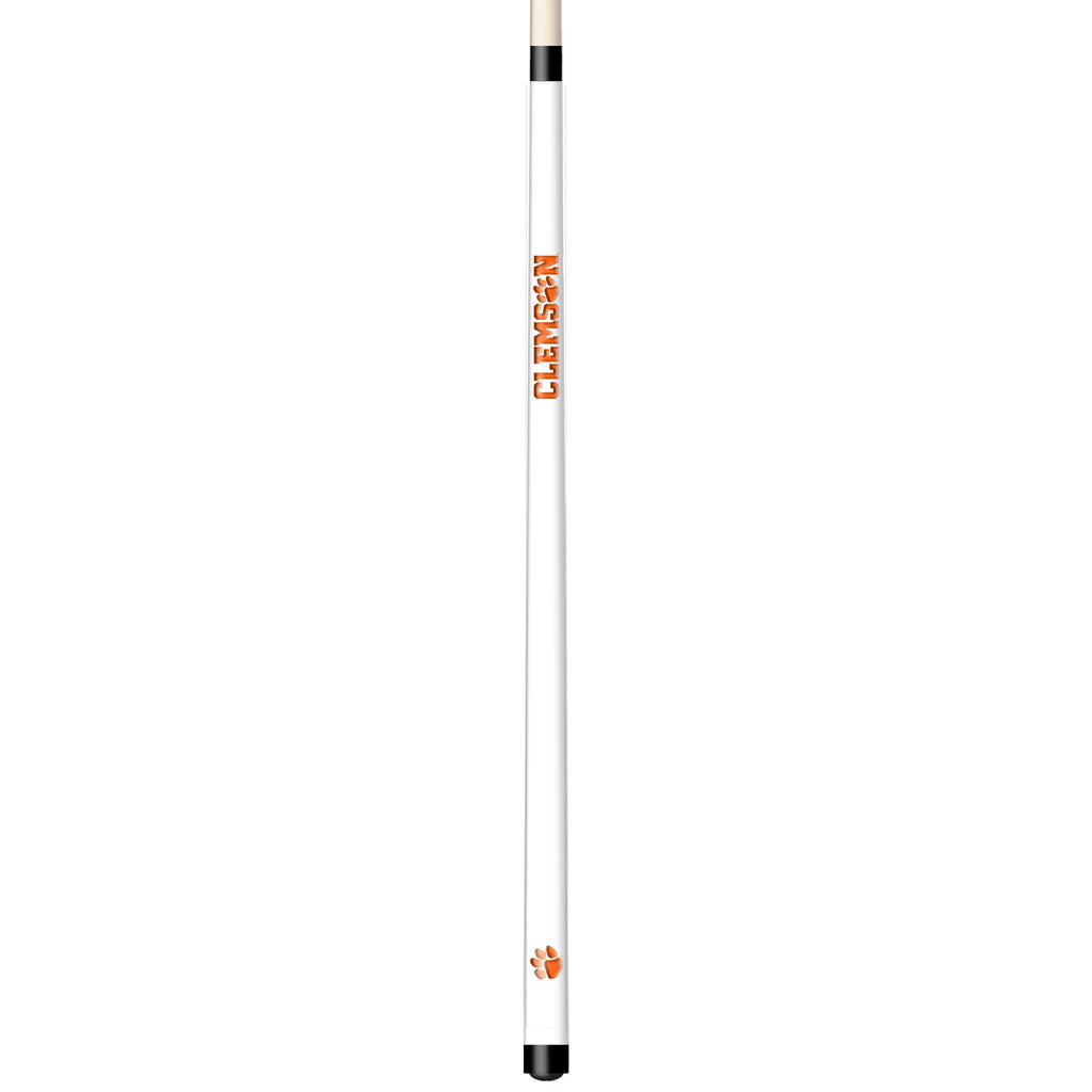 CLEMSON ENGRAVED BILLIARD CUE WHITE / ORANGE - CLMBCE101-JR