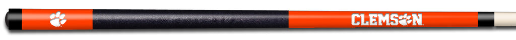 CLEMSON COLOR ENGRAVED BILLIARD CUE WHITE / ORANGE - CLMBCE931
