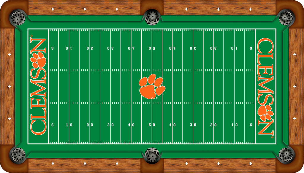 CLEMSON BILLIARD TABLE FELT - RECREATIONAL GRIDIRON - CLMBTF000-9R