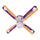 CLEMSON CEILING FAN - 42'' ORANGE/PURPLE - CLMFAN100-42
