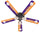 CLEMSON CEILING FAN - 52'' ORANGE/PURPLE - CLMFAN100-52