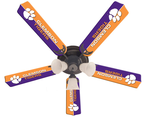 CLEMSON CEILING FAN - 52'' ORANGE/PURPLE - CLMFAN100-52