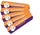 CLEMSON FAN BLADE SET ORANGE/PURPLE - CLMFBL100-52