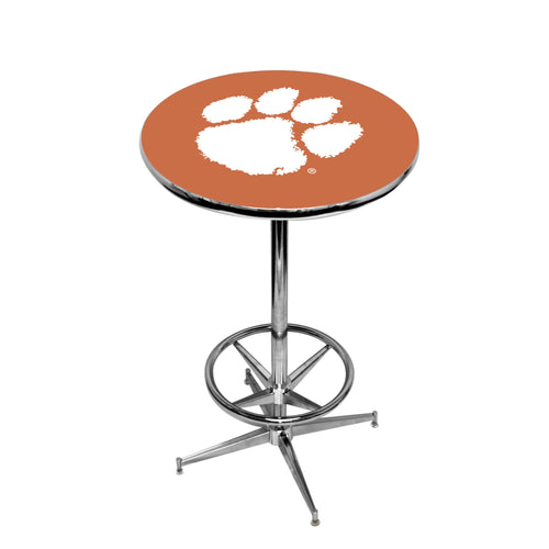 CLEMSON CHROME FOOT RING PUB TABLE ORANGE - CLMPTR131