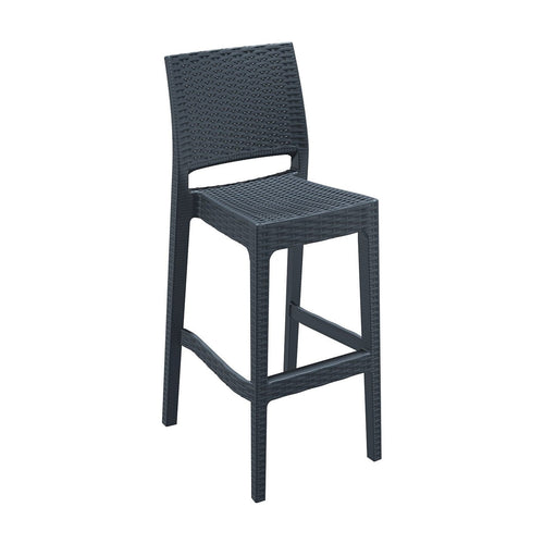 Siesta ISP866-DG Jamaica Resin Wickerlook Barstool Dark Gray -  set of 2