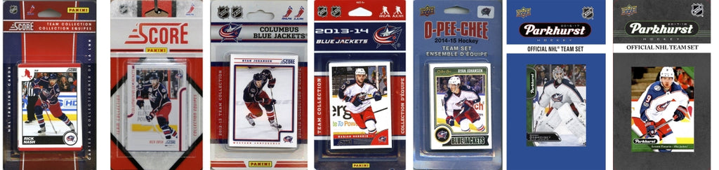 C & I Collectables BLJACKETS717TS NHL Columbus Blue Jackets 7 Different Licensed Trading Card Team Sets