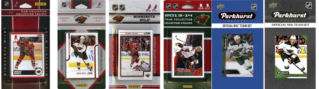C & I Collectables WILD617TS NHL Minnesota Wild 6 Different Licensed Trading Card Team Sets