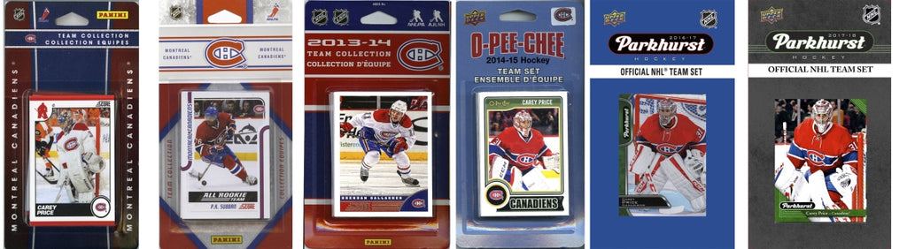 C & I Collectables CANADIENS617TS NHL Montreal Canadiens 6 Different Licensed Trading Card Team Sets