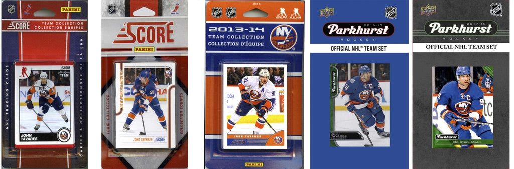 C & I Collectables ISLANDERS517TS NHL New York Islanders 5 Different Licensed Trading Card Team Sets