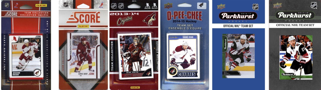 C & I Collectables COYOTES617TS NHL Arizona Coyotes 6 Different Licensed Trading Card Team Sets