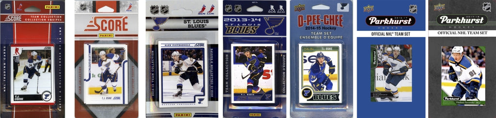 C & I Collectables BLUES717TS NHL St. Louis Blues 7 Different Licensed Trading Card Team Sets