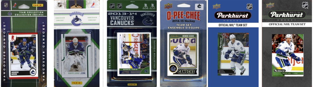 C & I Collectables CANUCKS617TS NHL Vancouver Canucks 6 Different Licensed Trading Card Team Sets