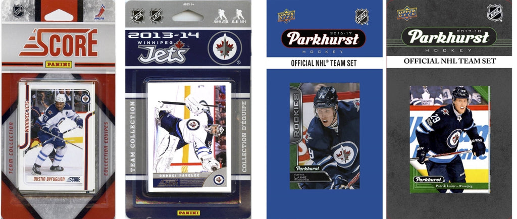 C & I Collectables WJETS417TS NHL Winnipeg Jets 4 Different Licensed Trading Card Team Sets