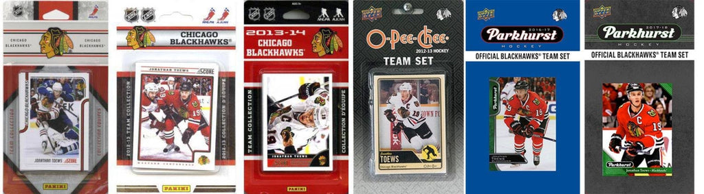 C & I Collectables BHAWKS617TS NHL Chicago Blackhawks 6 Different Licensed Trading Card Team Sets