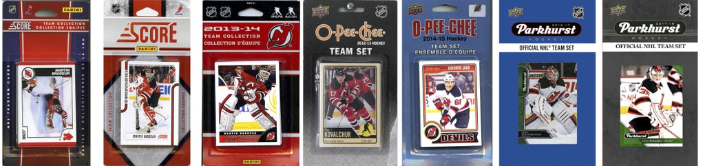 C & I Collectables DEVILS717TS NHL New Jersey Devils 7 Different Licensed Trading Card Team Sets