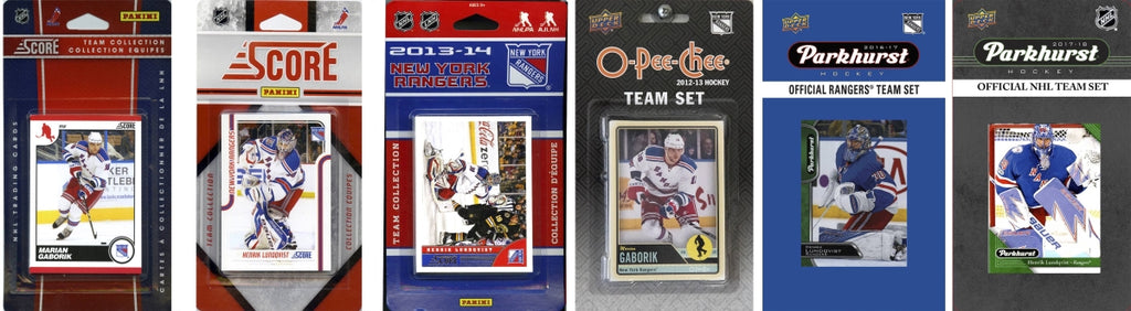 C & I Collectables NYR617TS NHL New York Rangers 6 Different Licensed Trading Card Team Sets
