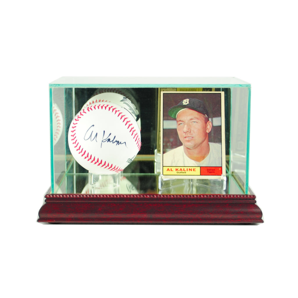 Card and Baseball Display Case with Cherry Moulding
