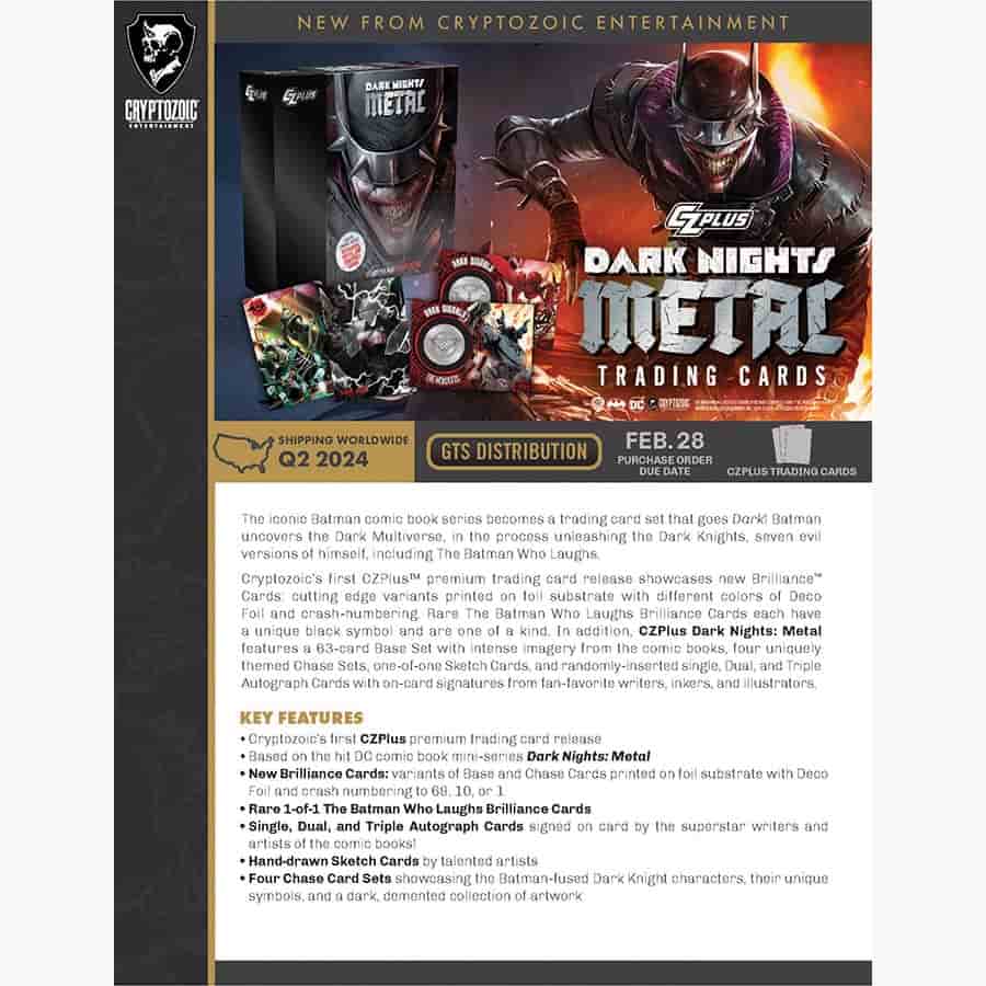 Cryptozoic Entertainment -  Czplus - 2024 Czplus Dark Nights Metal Trading Cards Pre-Order