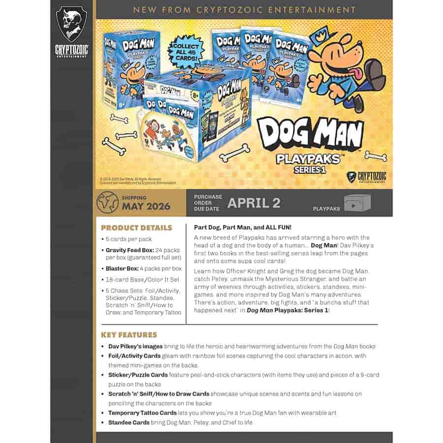 Cryptozoic Entertainment -  Playpaks - 2026 Dog Man Playpaks Series 1 Gravity Feed Pre-Order