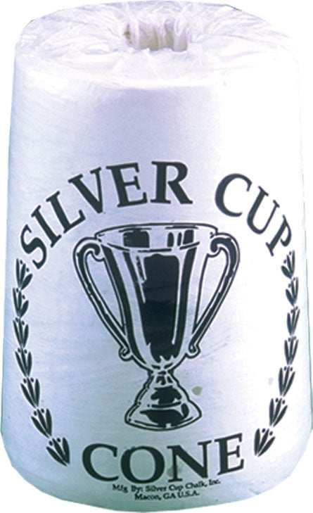 Billiards Accessories CHSCC6 Silver Cup Cone Chalk  White - Case of 6