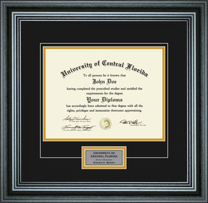 Single Diploma Frame with Engraving for 11x14'' Diploma