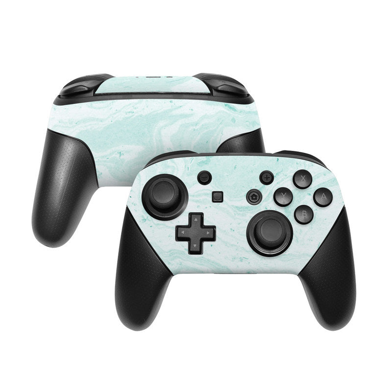 DecalGirl NSWP-WINTERGREEN Nintendo Switch Pro Controller Skin - Winter Green Marble