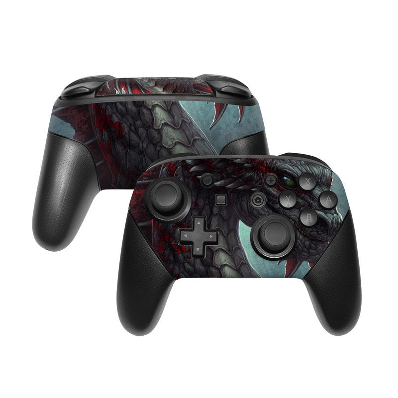 DecalGirl NSWP-BLKDRAGON Nintendo Switch Pro Controller Skin - Black Dragon