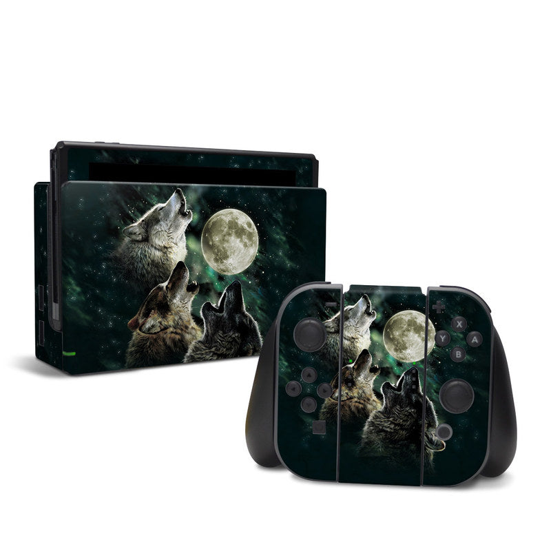 DecalGirl NSW-TWOLVES Nintendo Switch Skin - Three Wolf Moon