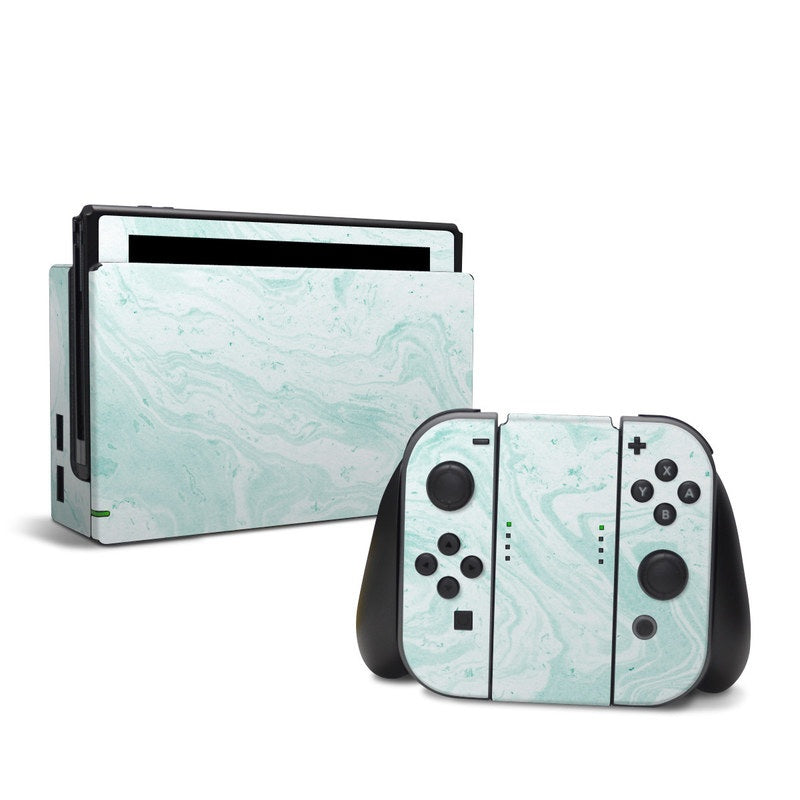 DecalGirl NSW-WINTERGREEN Nintendo Switch Skin - Winter Green Marble