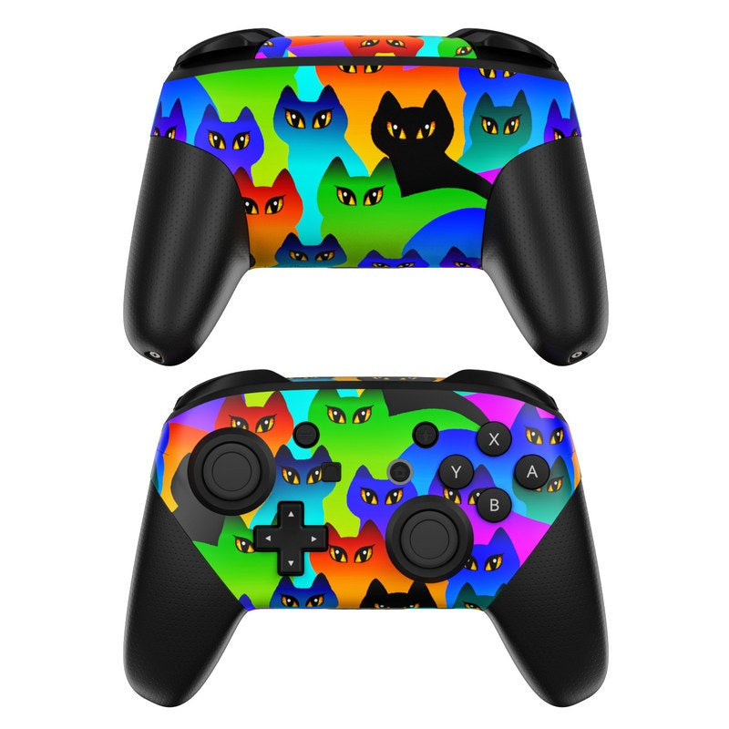 DecalGirl NSWP-RCATS Nintendo Switch Pro Controller Skin - Rainbow Cats