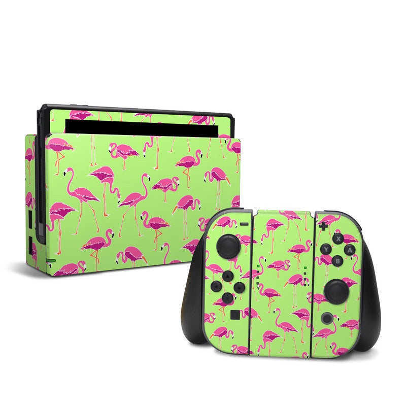 DecalGirl NSW-FLAMINGODAY Nintendo Switch Skin - Flamingo Day